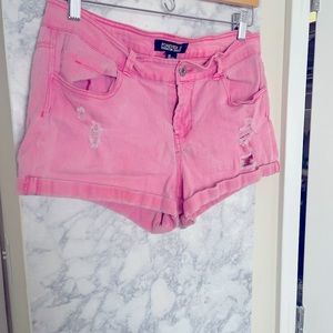 Pink Forever 21 premium denim shorts